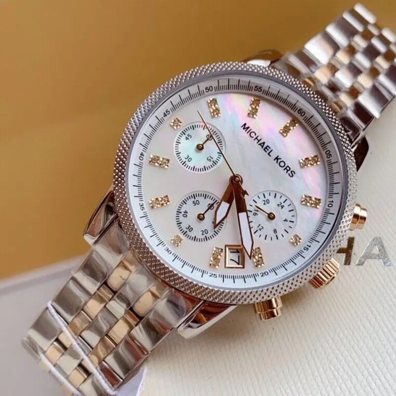 Michael Kors Ritz Chronograph Two-tone Ladies Watch- MK5057